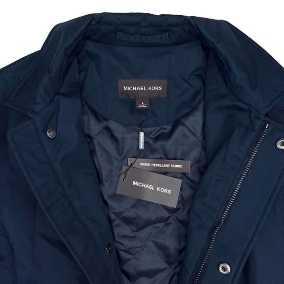 New Michael Kors Men US S Small Midnight Blue Jacket Waterproof Coat MSRP $298 - Picture 9 of 16